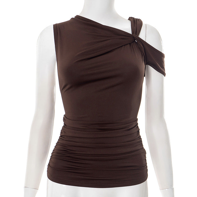 Irregular Front Knot Top
