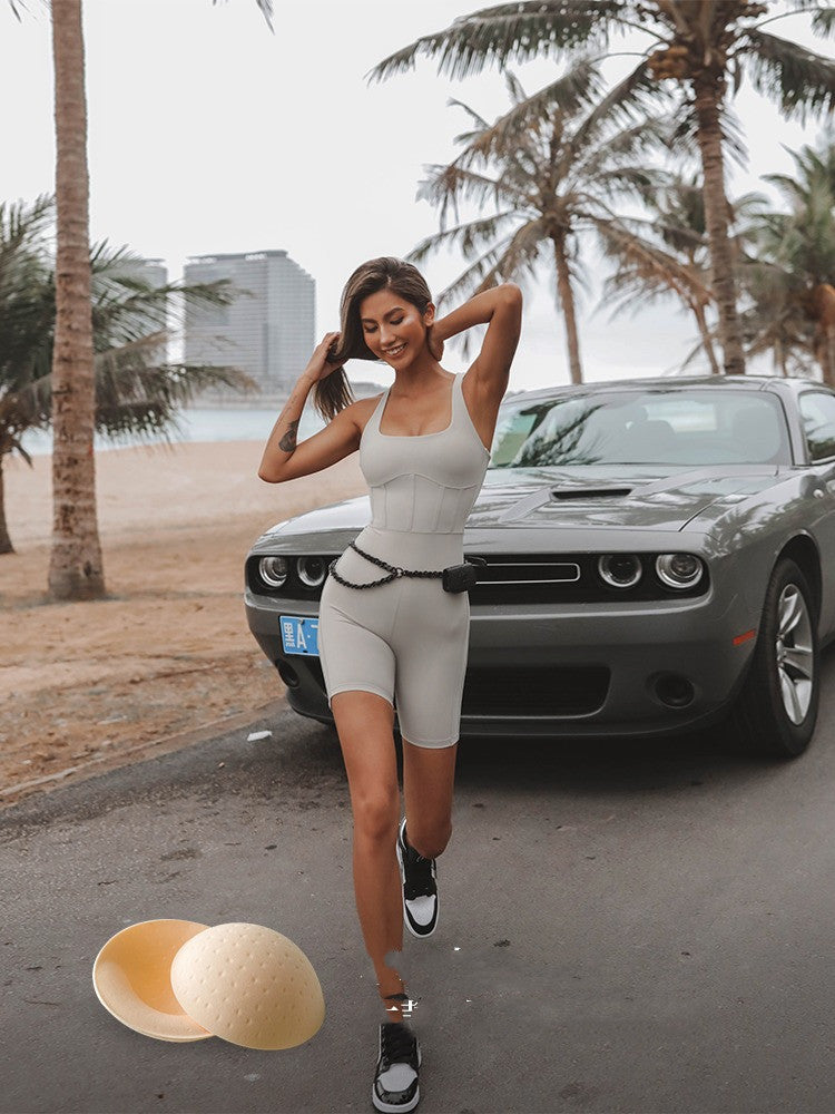 Cross Over Back One-piece Active Romper