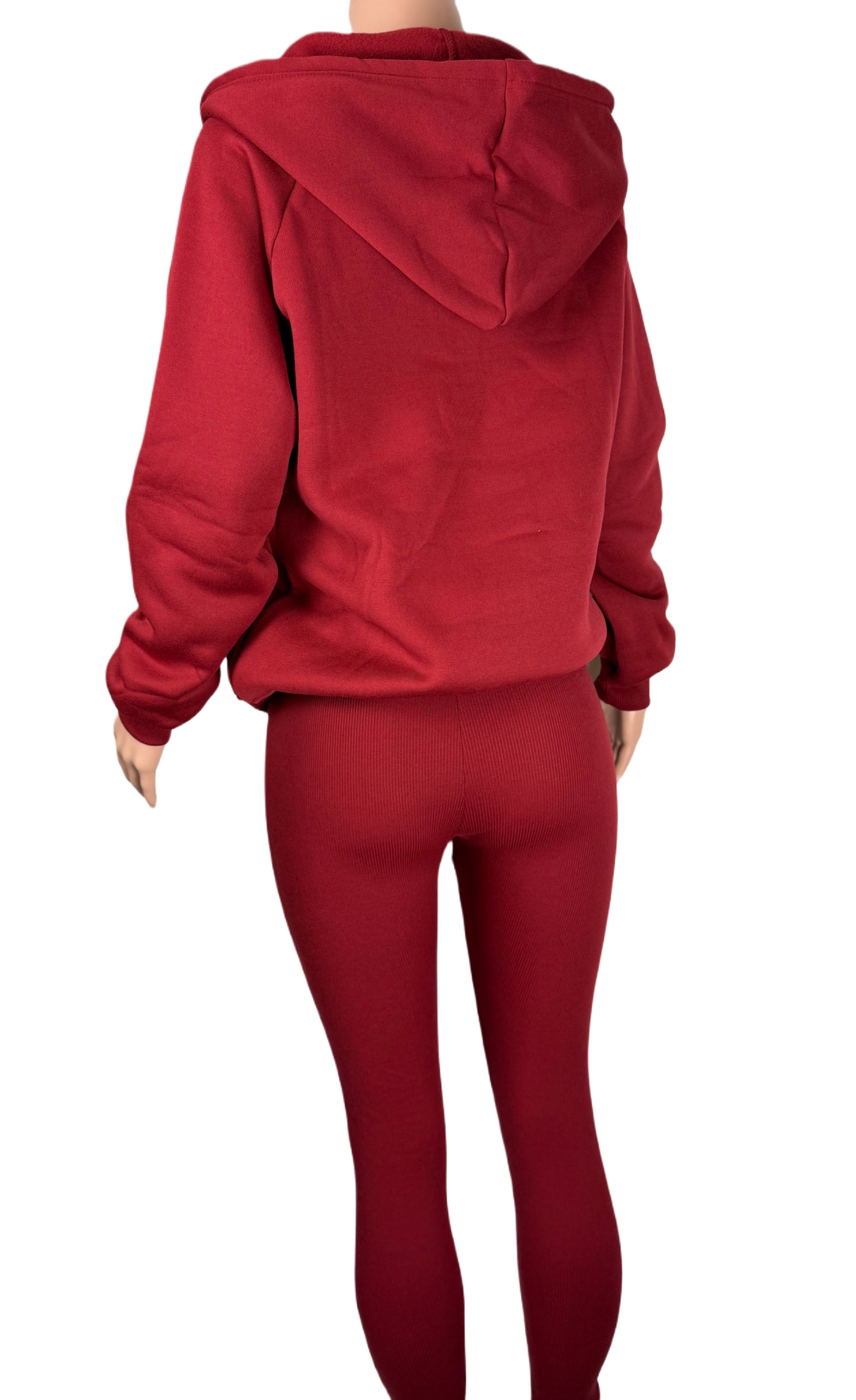 Solid Color Tank Hoodie Pants Set