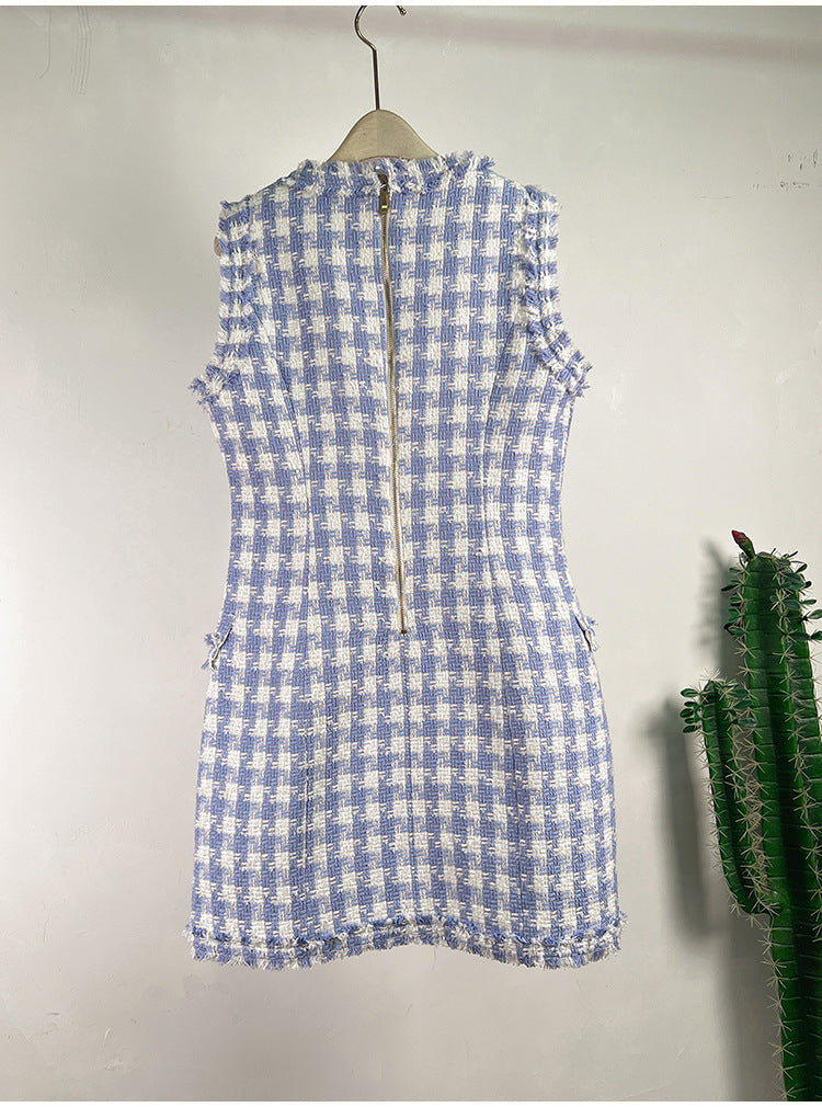 V-neck French Vest Dress