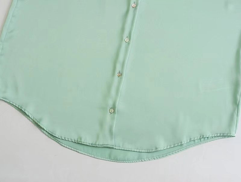 Silk Satin Blouse Top