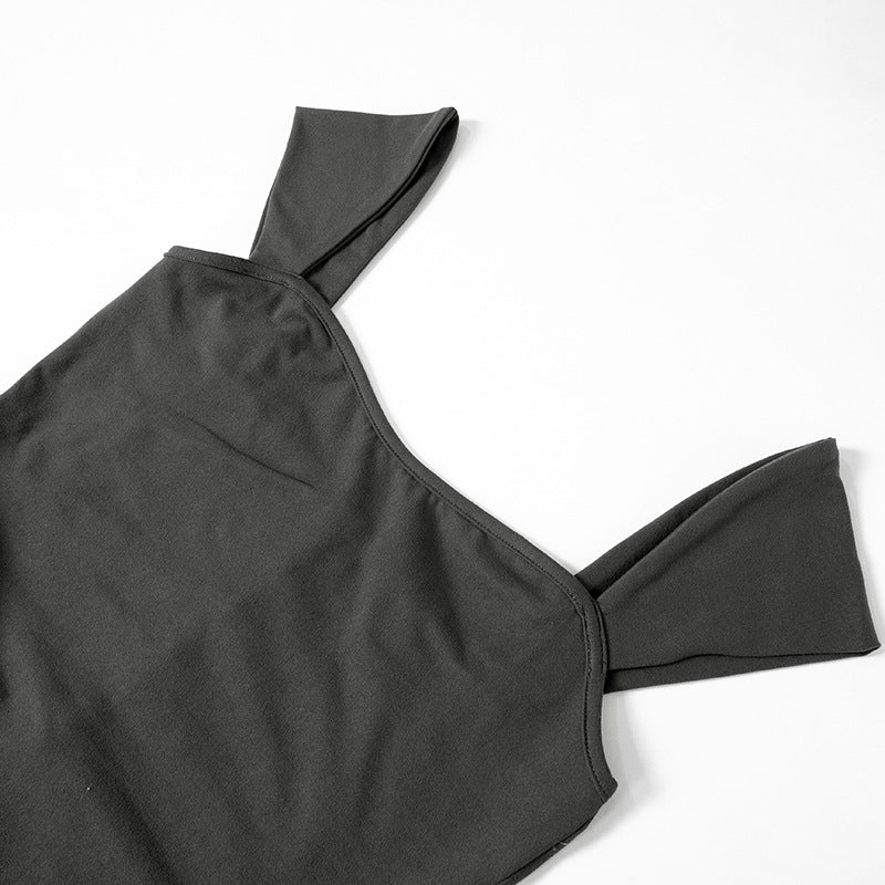 Square Collar Slim Fishtail Dress
