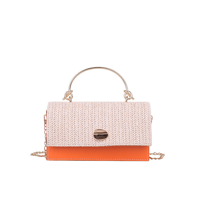 Straw Woven Cover Cross-body Bag