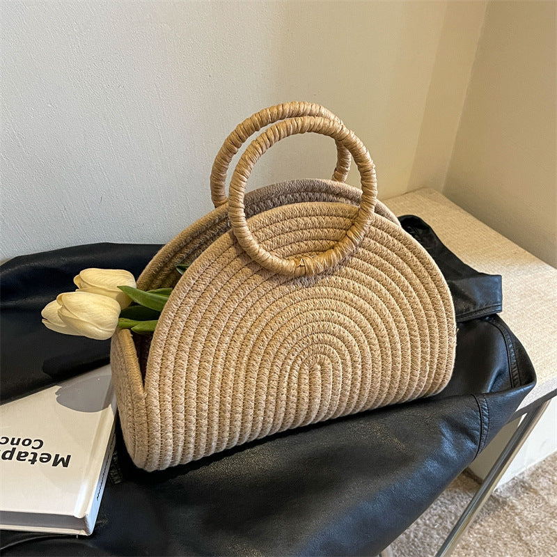 Urban Simple Holiday Casual Woven Bag