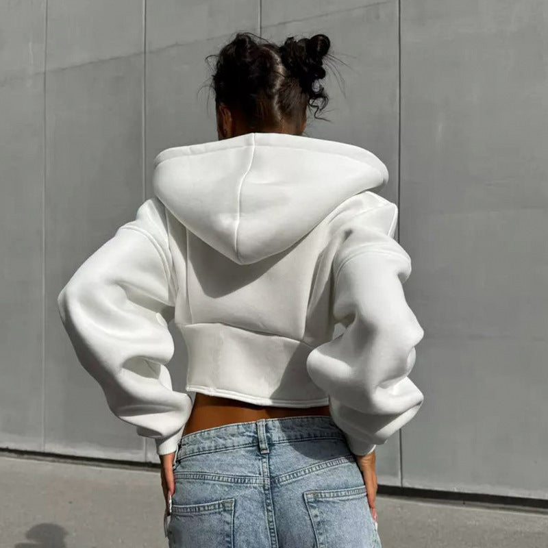 Corset Style Zipper Hoodie
