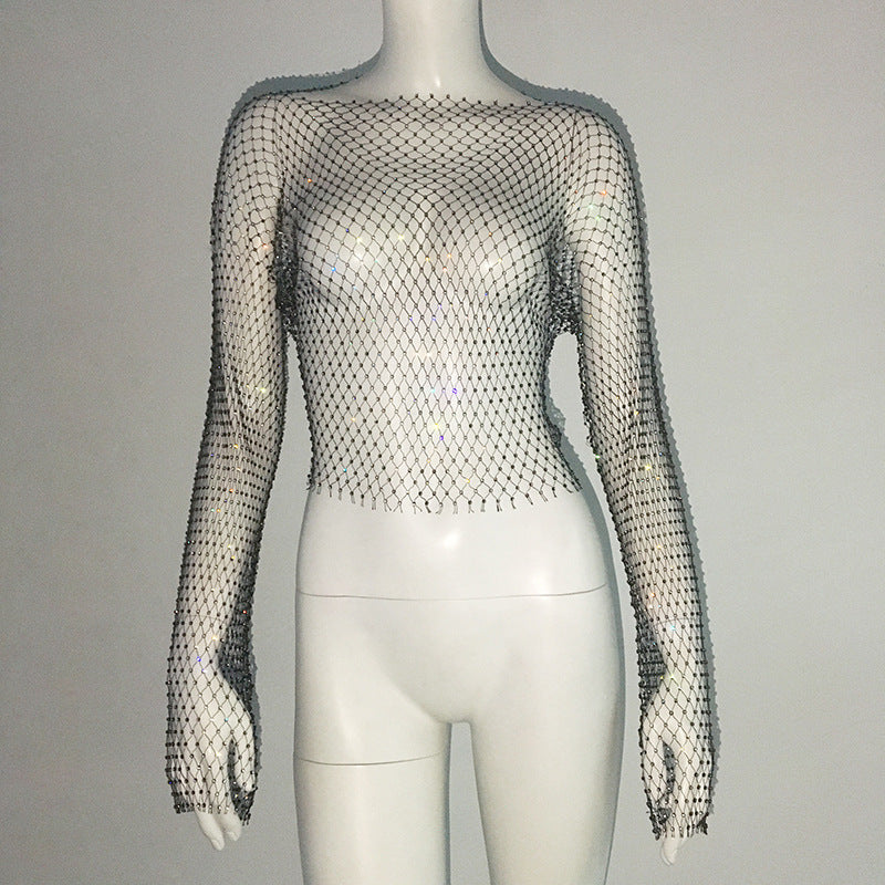 Rhinestone Bottoming Shirt