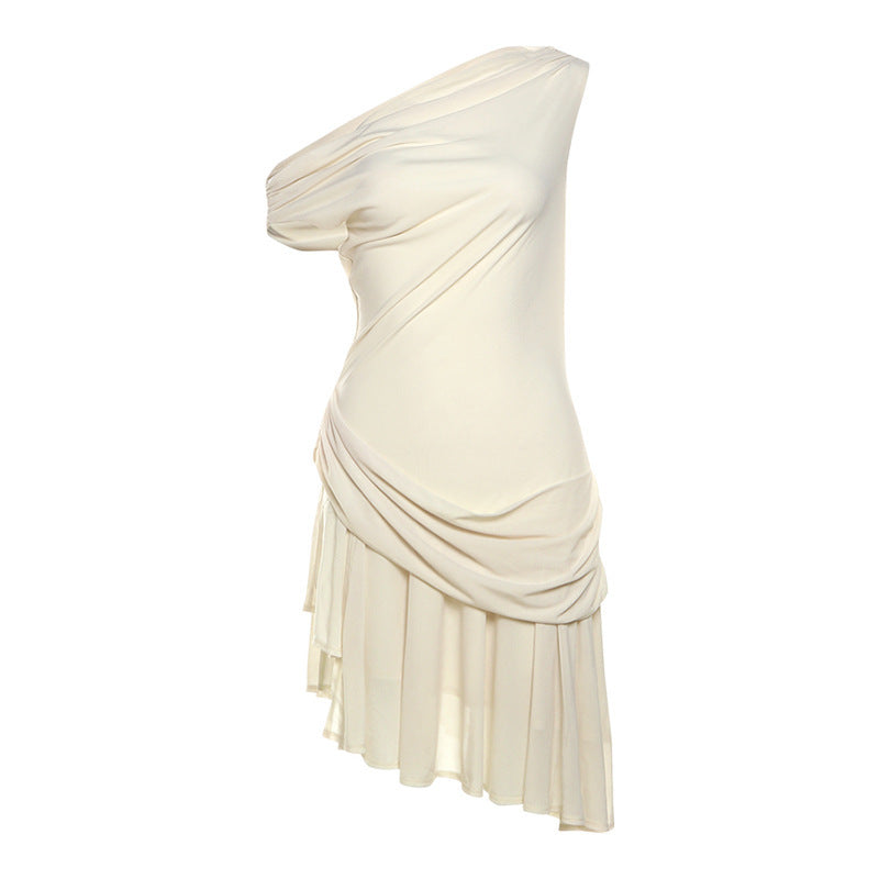 Irregular Pleat Dress