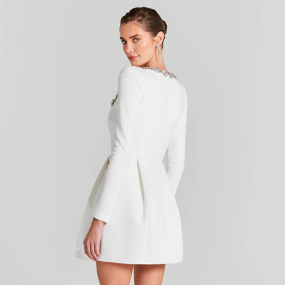 Bead Stretch A- Line Dress