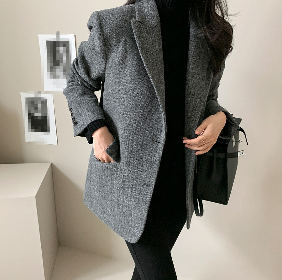 Solid Wool Blazer