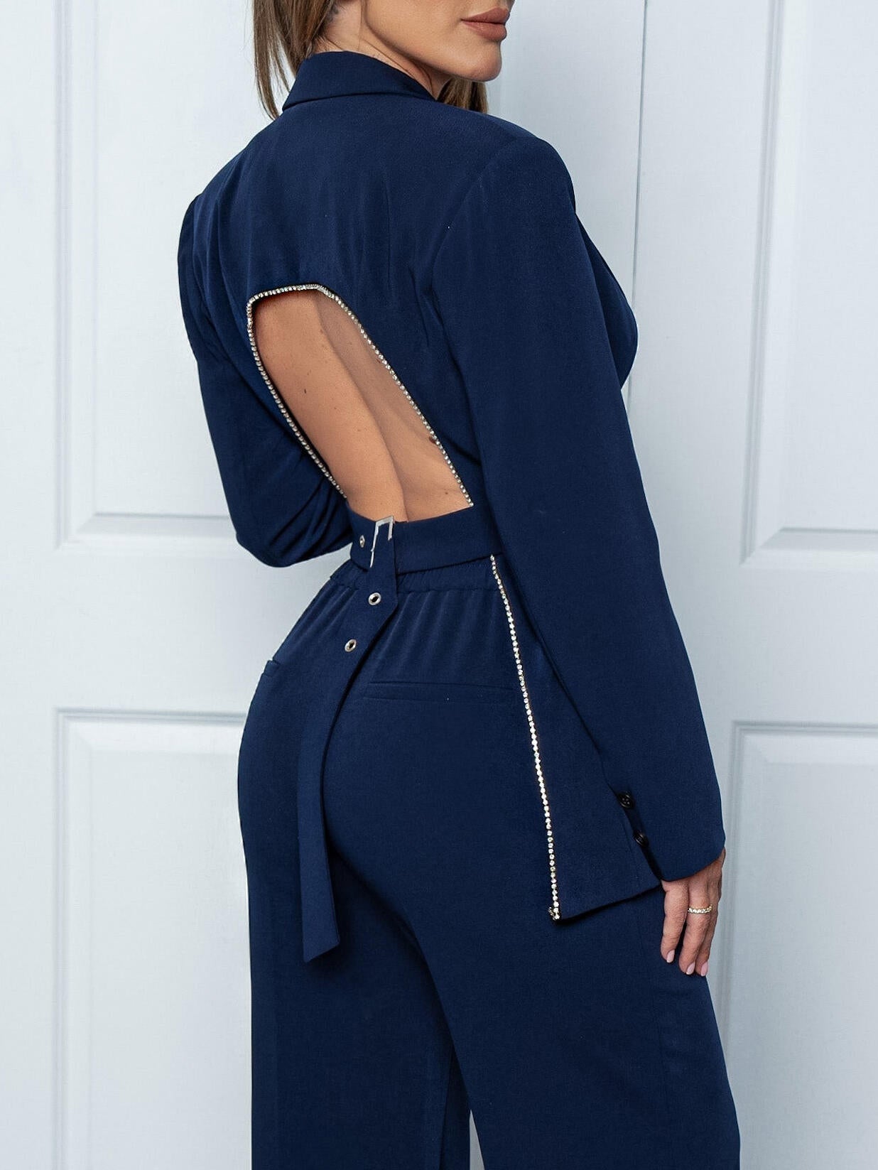 Sparkling Adjustable Backless Blazer