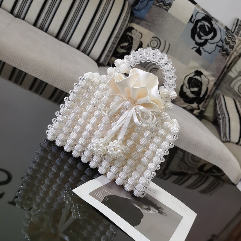 Pearl Cluster Hand-woven Beaded Bag