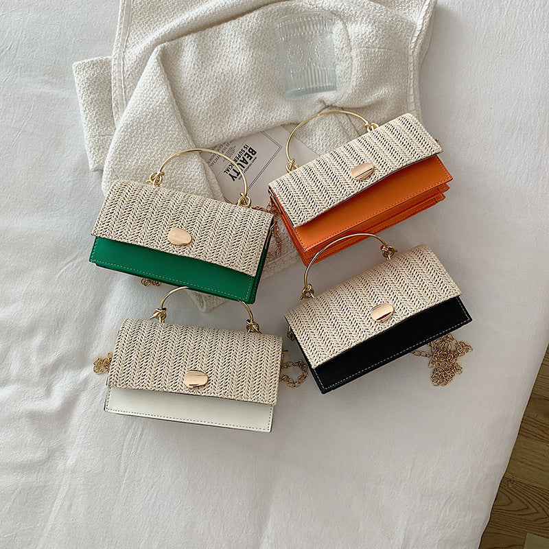 Straw Woven Cover Cross-body Bag