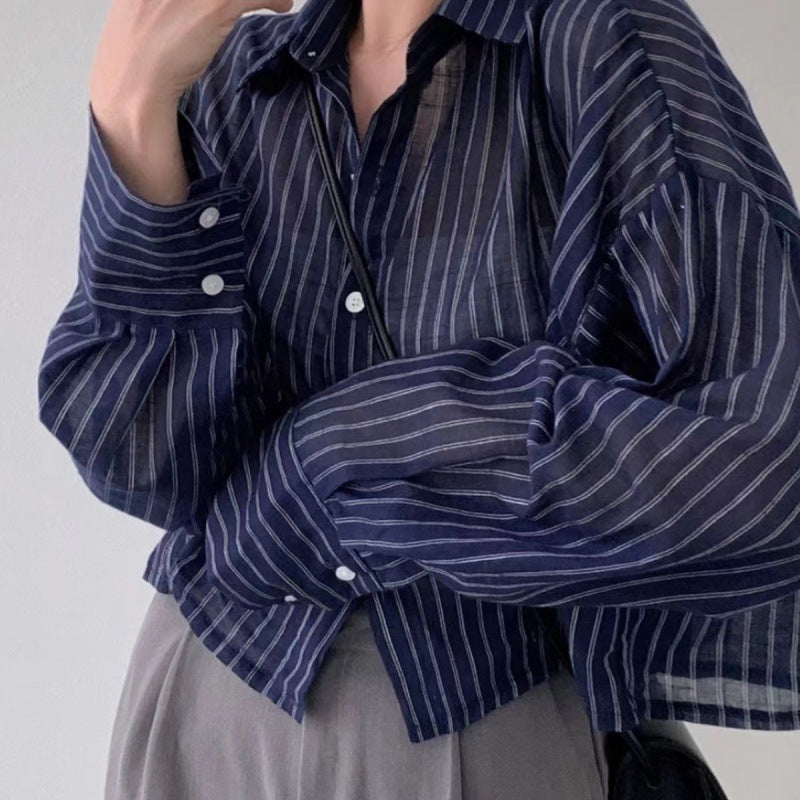 Loose-fitting Lightweight Thin Long-sleeved Shirt