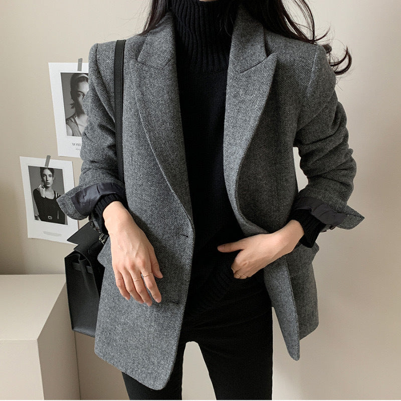 Solid Wool Blazer