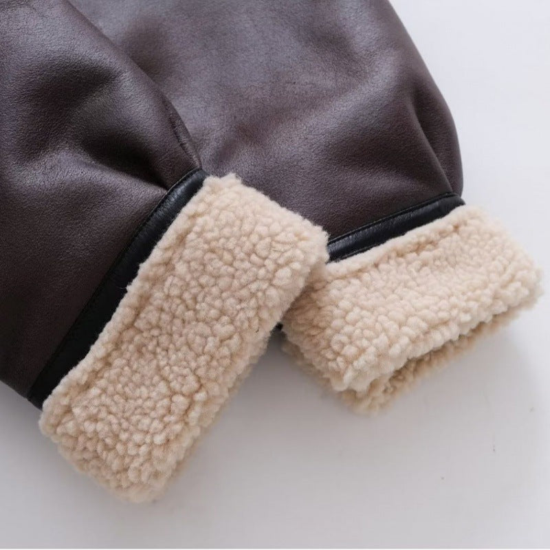 Suede Fur Motorcycle Jacket