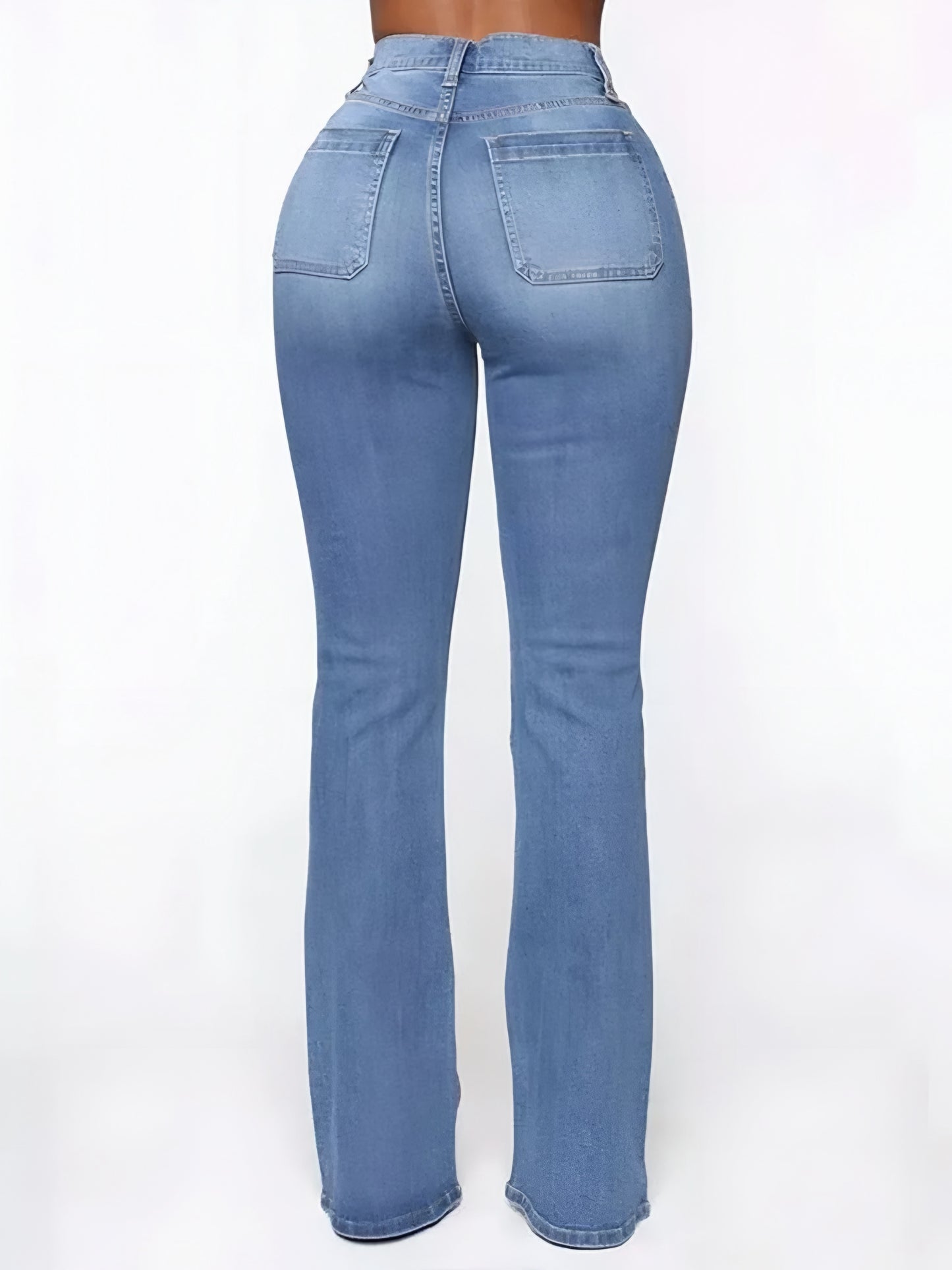 Full Size High Waisted Button-Fly Flare Jeans Plus Size