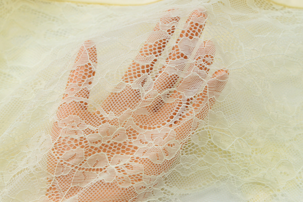 Lace Bodice Tie Long Dress