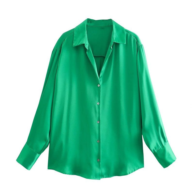 Silk Satin Blouse Top