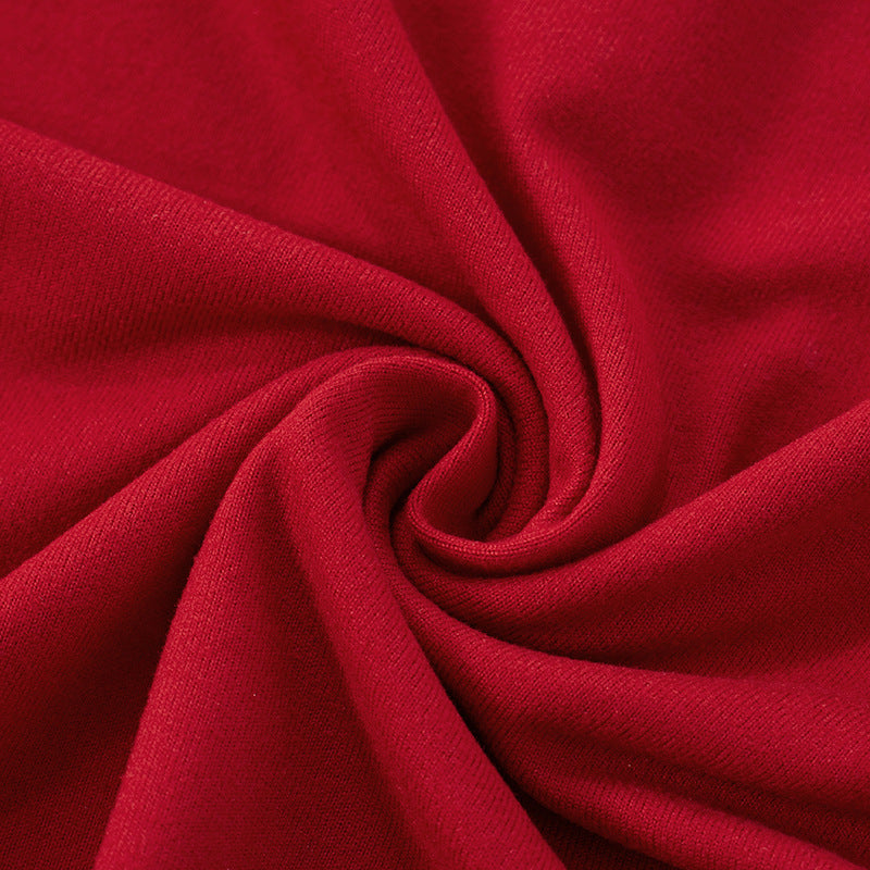 Close-up of red fabric with a swirl pattern