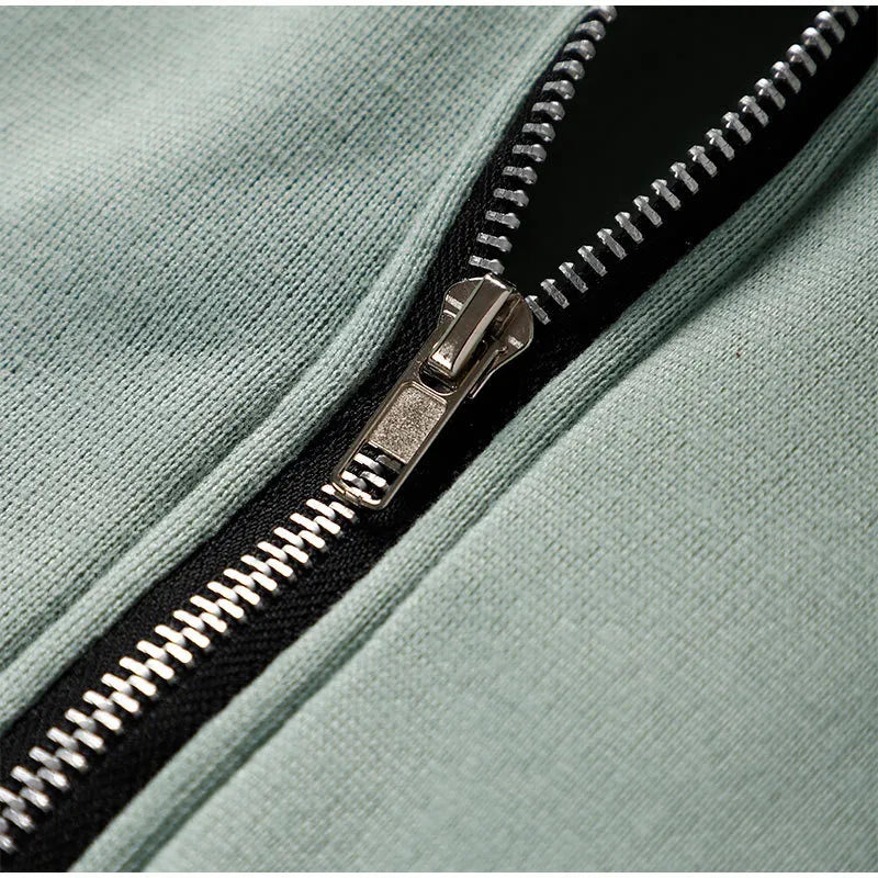 Stand Collar Zip Up Set