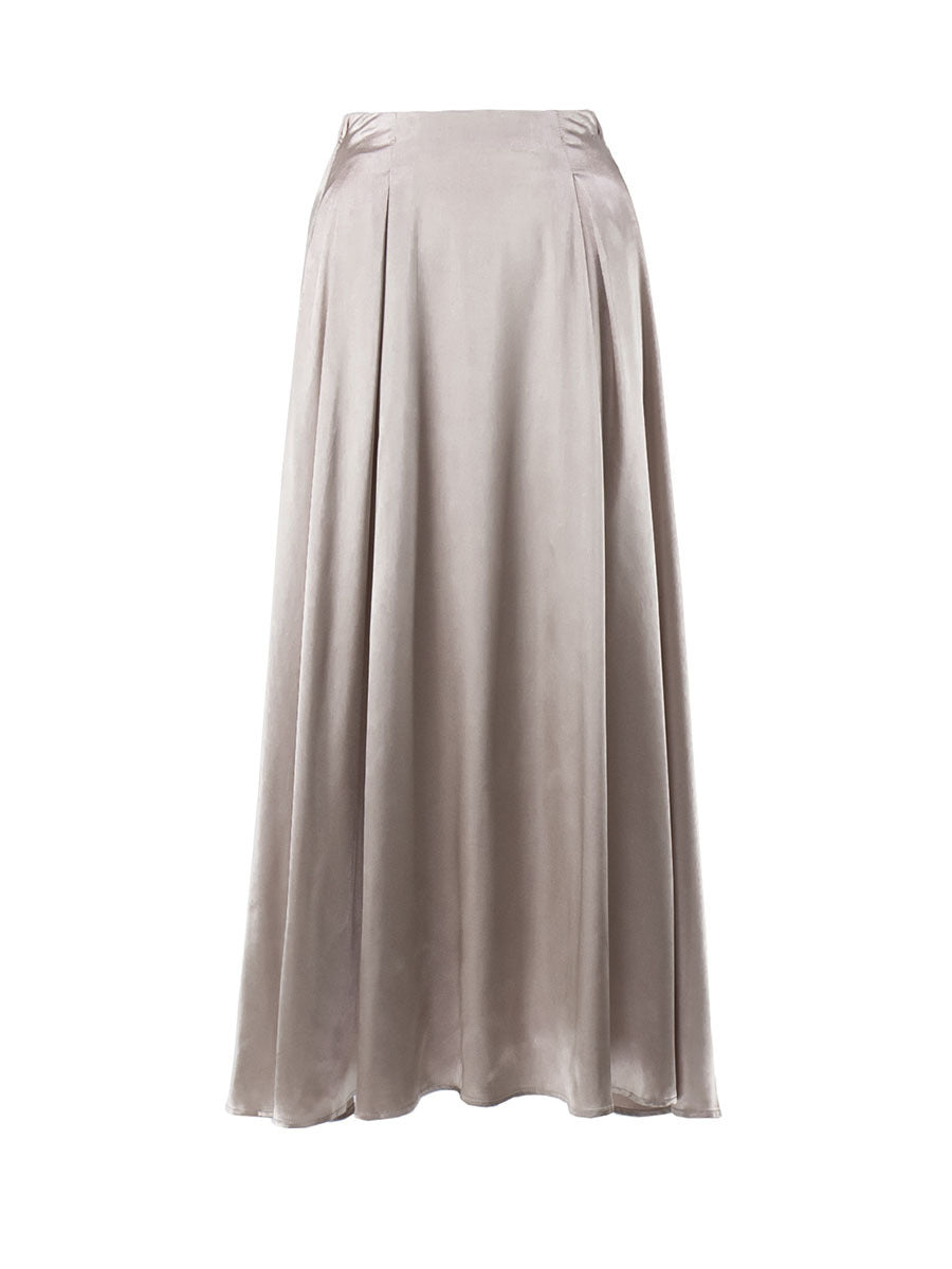 Graceful Satin Long Skirt