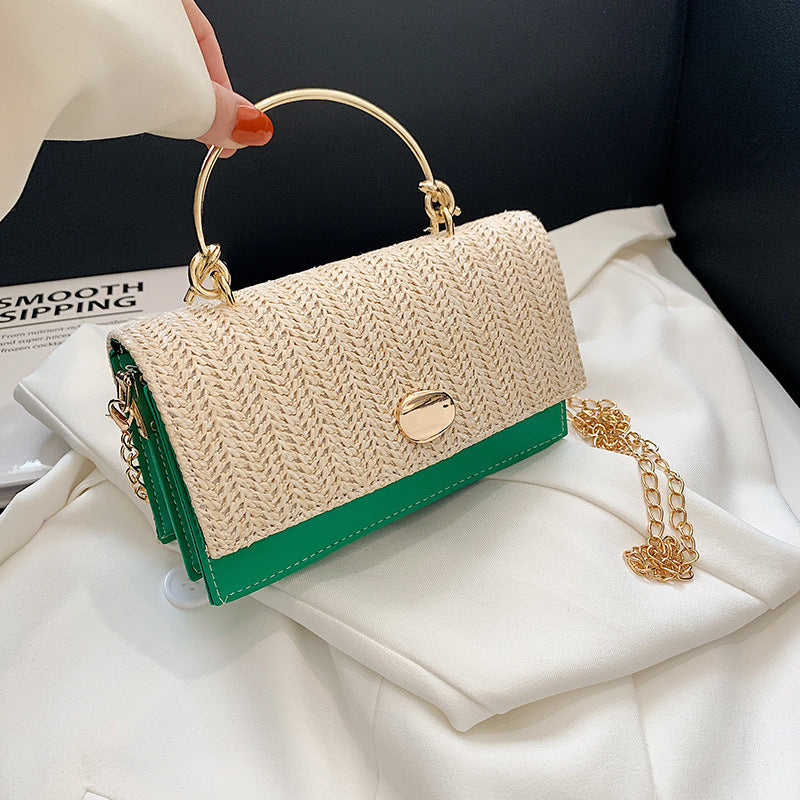Straw Woven Cover Cross-body Bag