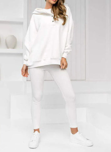 Solid Color Tank Hoodie Pants Set