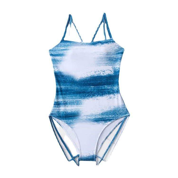 Open Back adjustable one piece Swimsuit Front