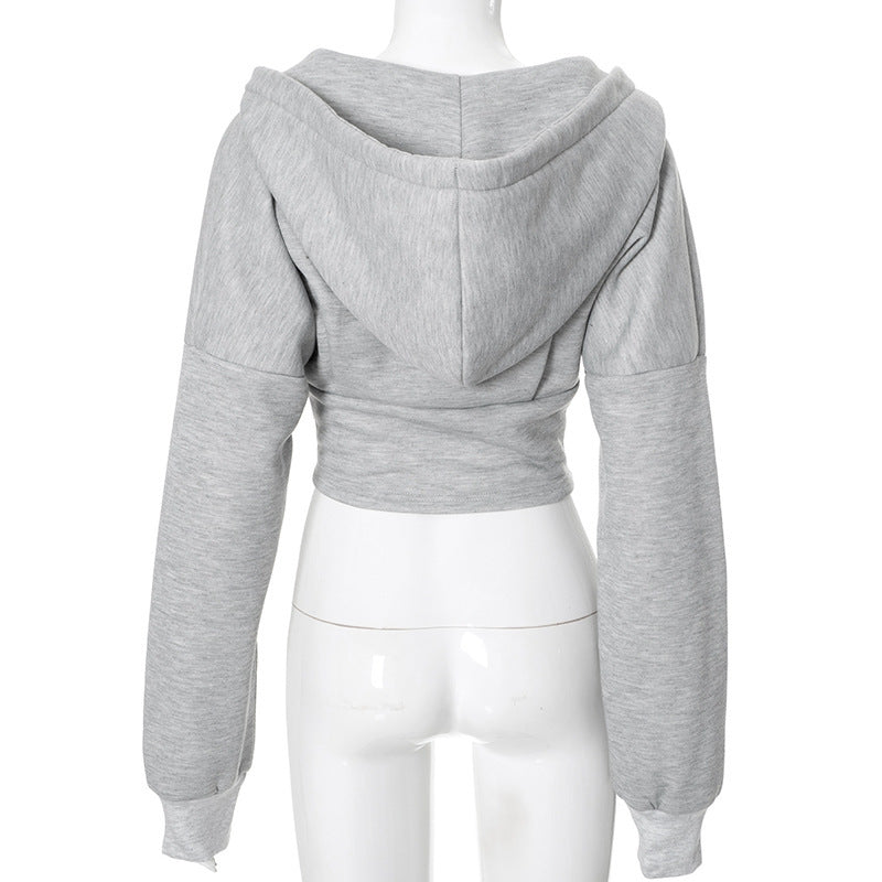 Corset Style Zipper Hoodie