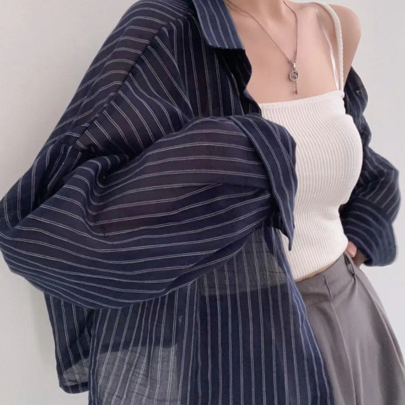 Loose-fitting Lightweight Thin Long-sleeved Shirt