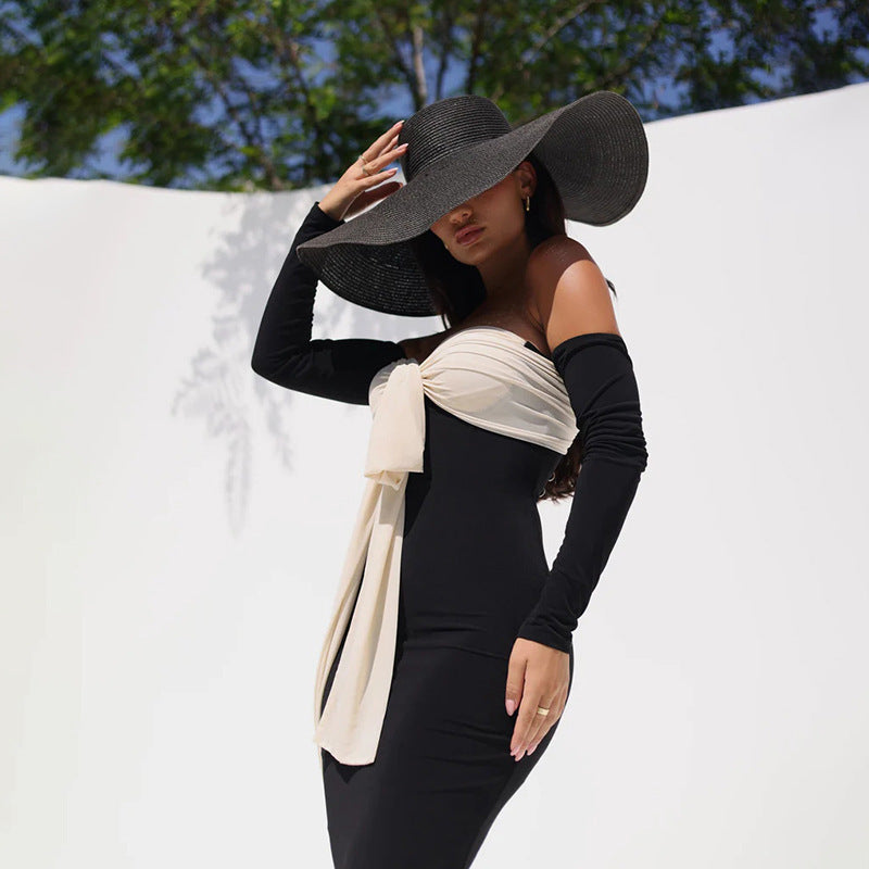Off-shoulder Bandeau Slim-fit Dress