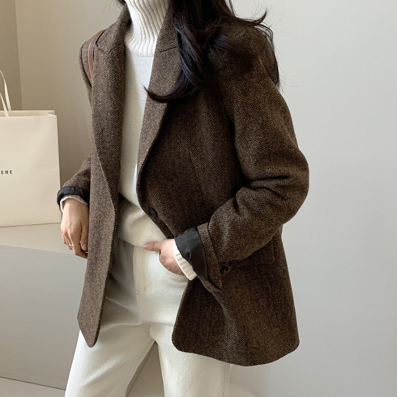 Solid Wool Blazer