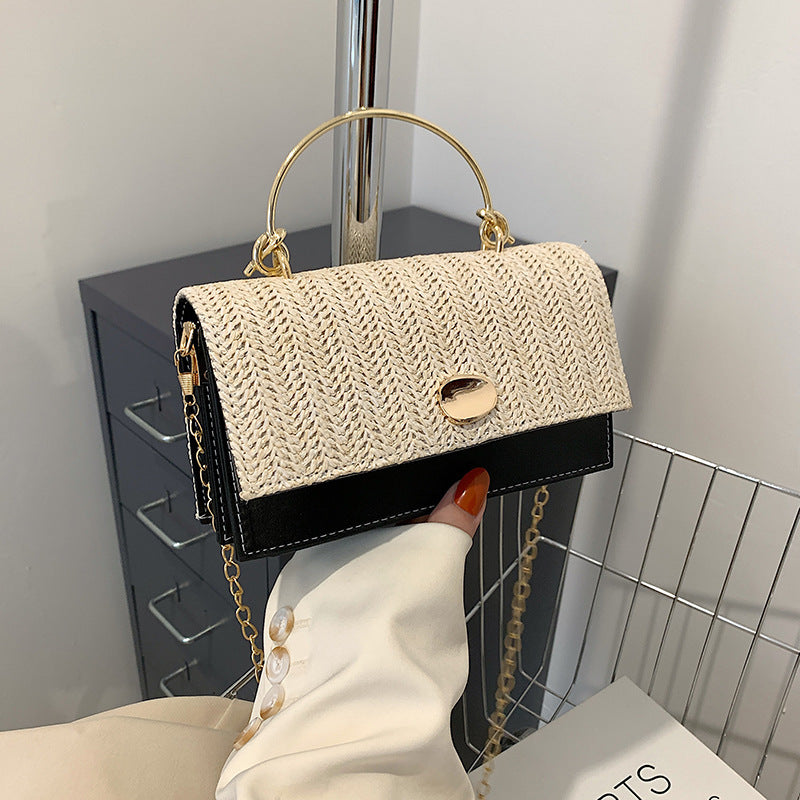 Straw Woven Cover Cross-body Bag