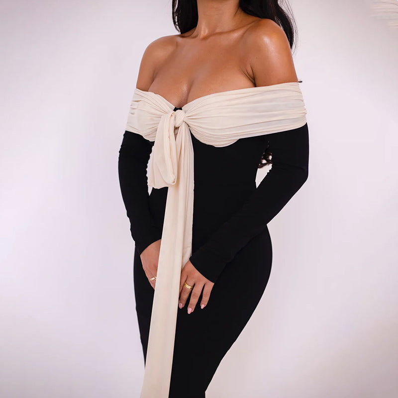 Off-shoulder Bandeau Slim-fit Dress