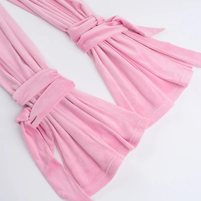 Slim Fit Suede Long-sleeved Set