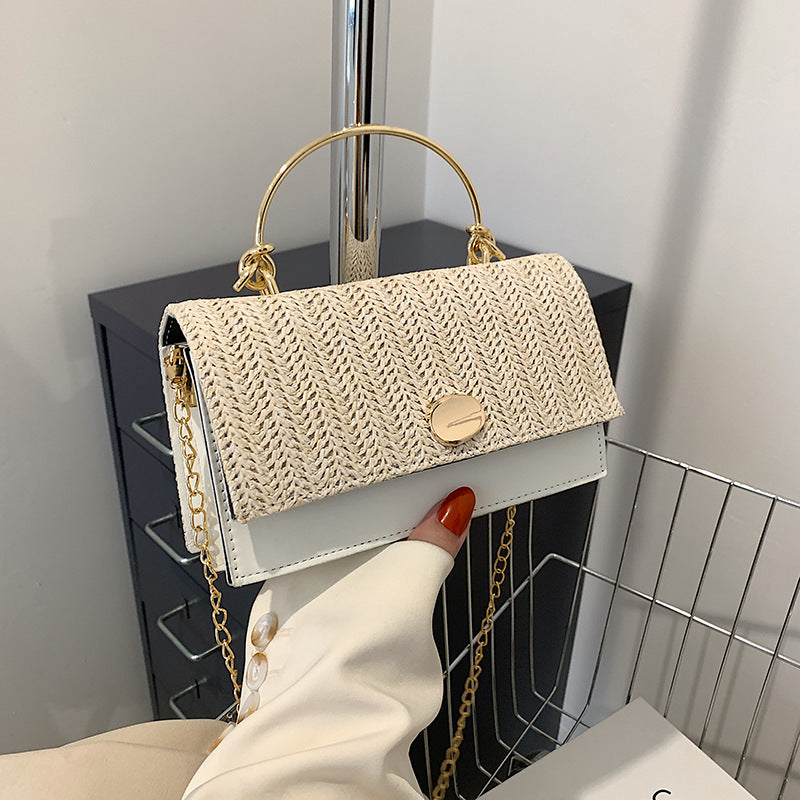 Straw Woven Cover Cross-body Bag