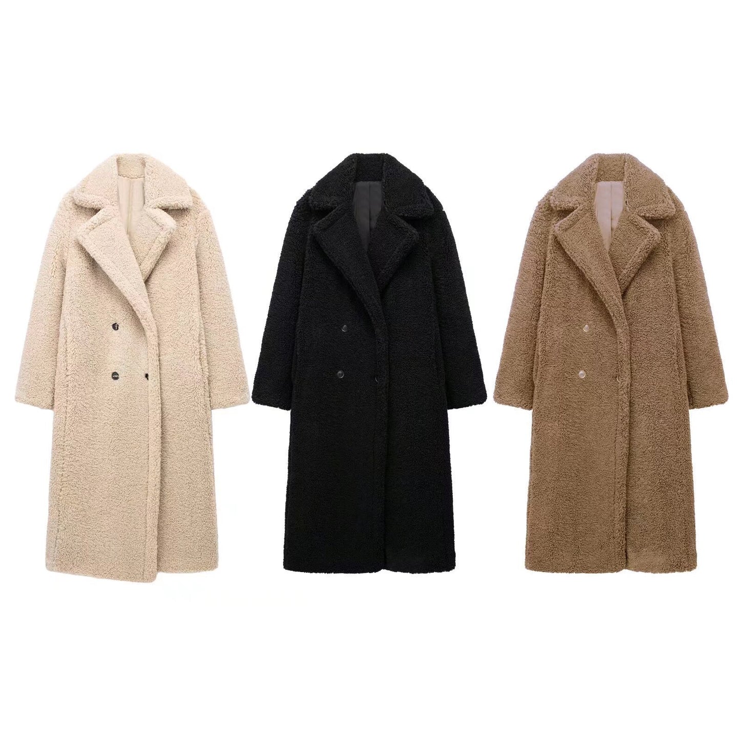 Lapel Thickened Teddy Coat
