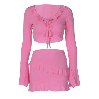 Lotus Leaf Skirt Two-piece Set