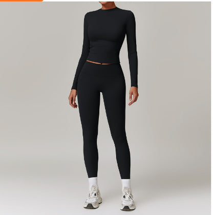 Slimming Long Sleeve Top Coat Active Set