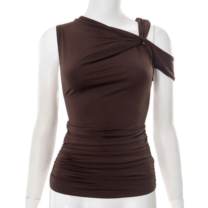 Irregular Front Knot Top