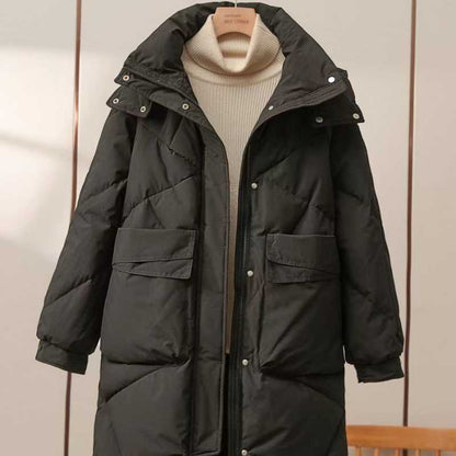 Mid-length Cotton-padded Thick Coat