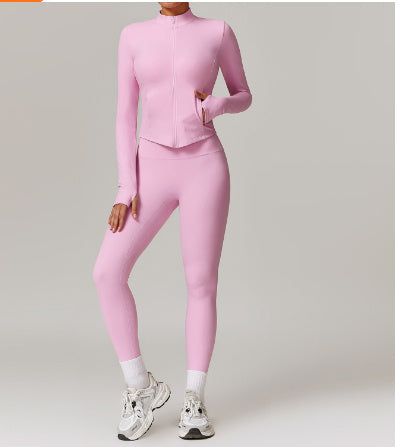 Slimming Long Sleeve Top Coat Active Set