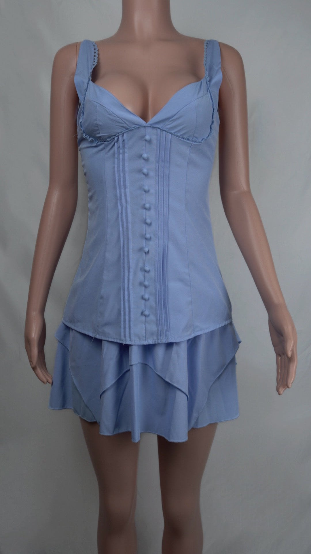 Tight Lace-up Backless Fitted Pleated Dress