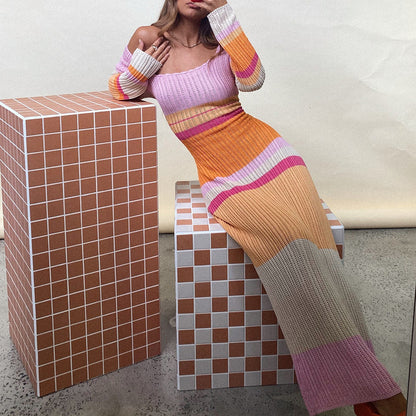 Knitted Striped Dress