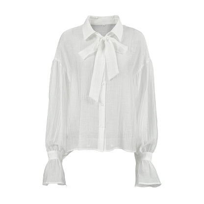 Bow Tie See-through Shirt