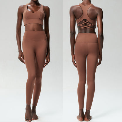 Low Back Cut Out Legging Set