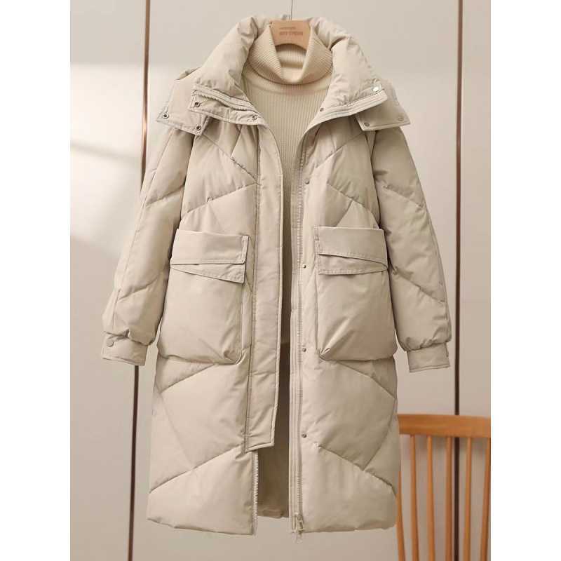 Mid-length Cotton-padded Thick Coat