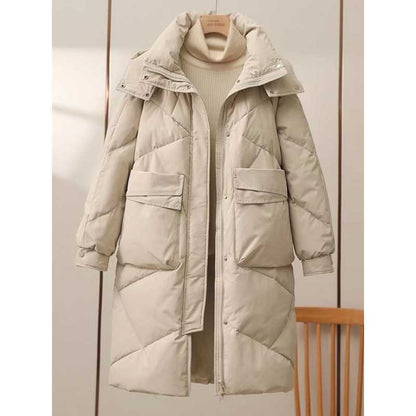 Mid-length Cotton-padded Thick Coat