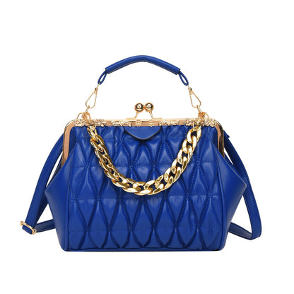 Textured Pleated Floral Detail Bag