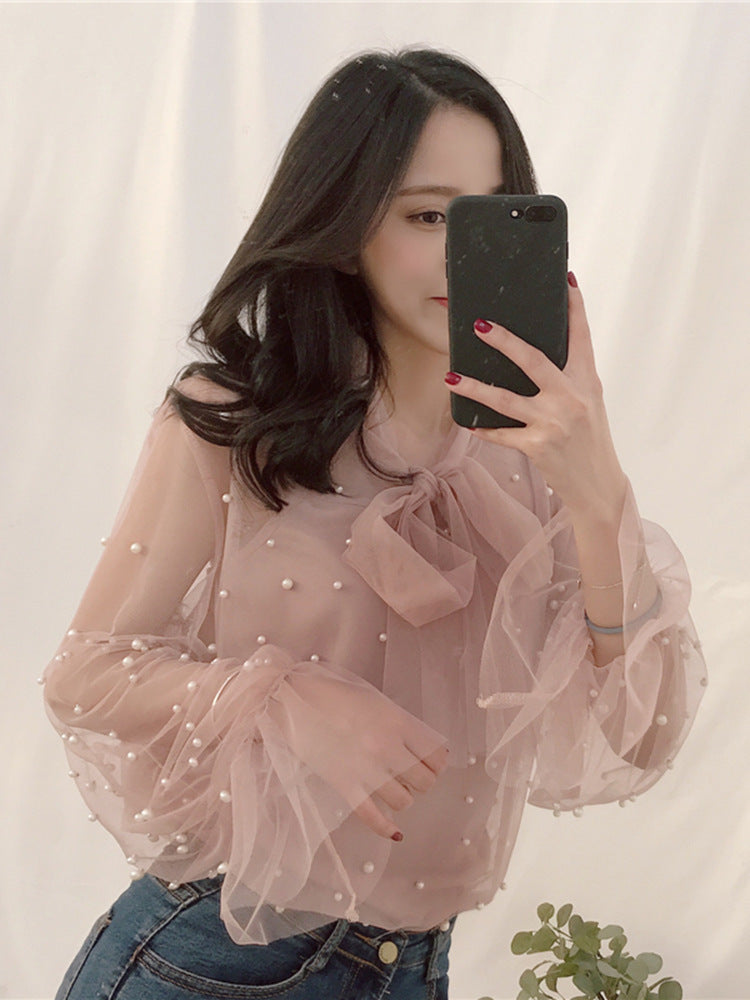 Bow See Through Top